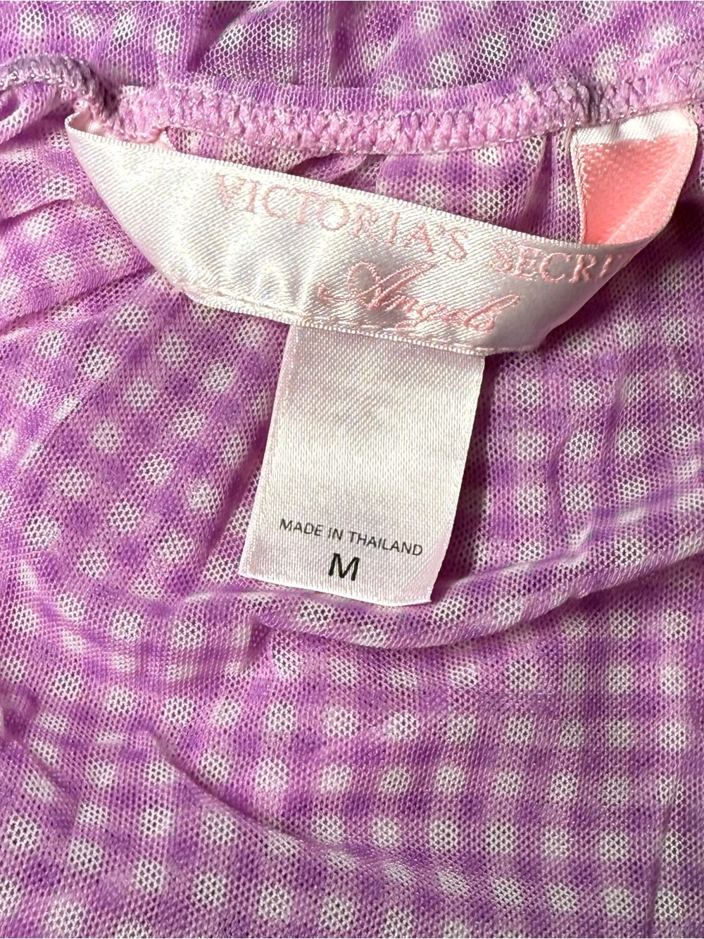 Victoria's Secret Angel Lavender Gingham Sheer Babydoll with Satin Bow - Picture 3 of 6